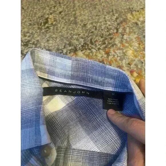 Sean jean button up short sleeve shirt M - Picture 2 of 2